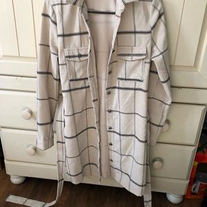 Corduroy trench coat